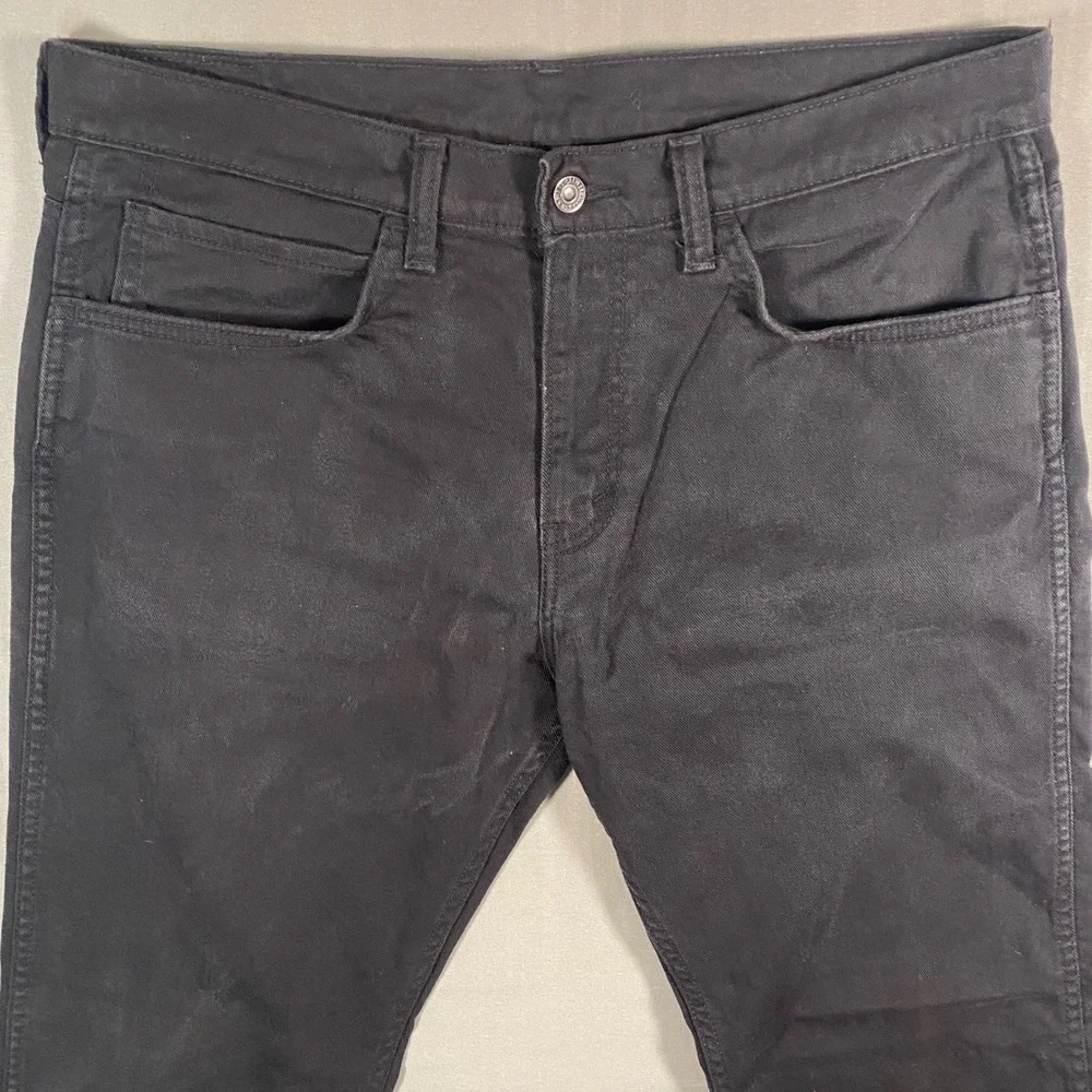 Levi's 513 Slim Straight Flex‎ Black Jeans Men's W36 L30 Stretch Denim
